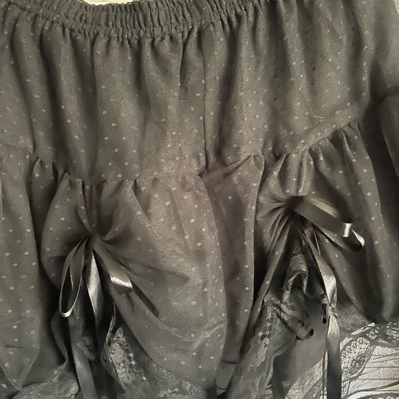 Sexy Black Gothic Lacey Tutu skirt. Wednesday Morticia Addams style. - Picture 3 of 6